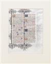 MANUSCRIPT LEAF.  Illuminated vellum leaf from the Llangattock Breviary.  Ferrara, 1440s